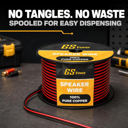 16 Gauge Wire 100Ft Oxygen Free, OFC Pure Copper Electrical 12V Low Voltage Speaker Wire Spool, 16AWG for Electric, Automotive, Trailer, Stereo, RC, Car, Home Theater, LED, Lamp Wiring